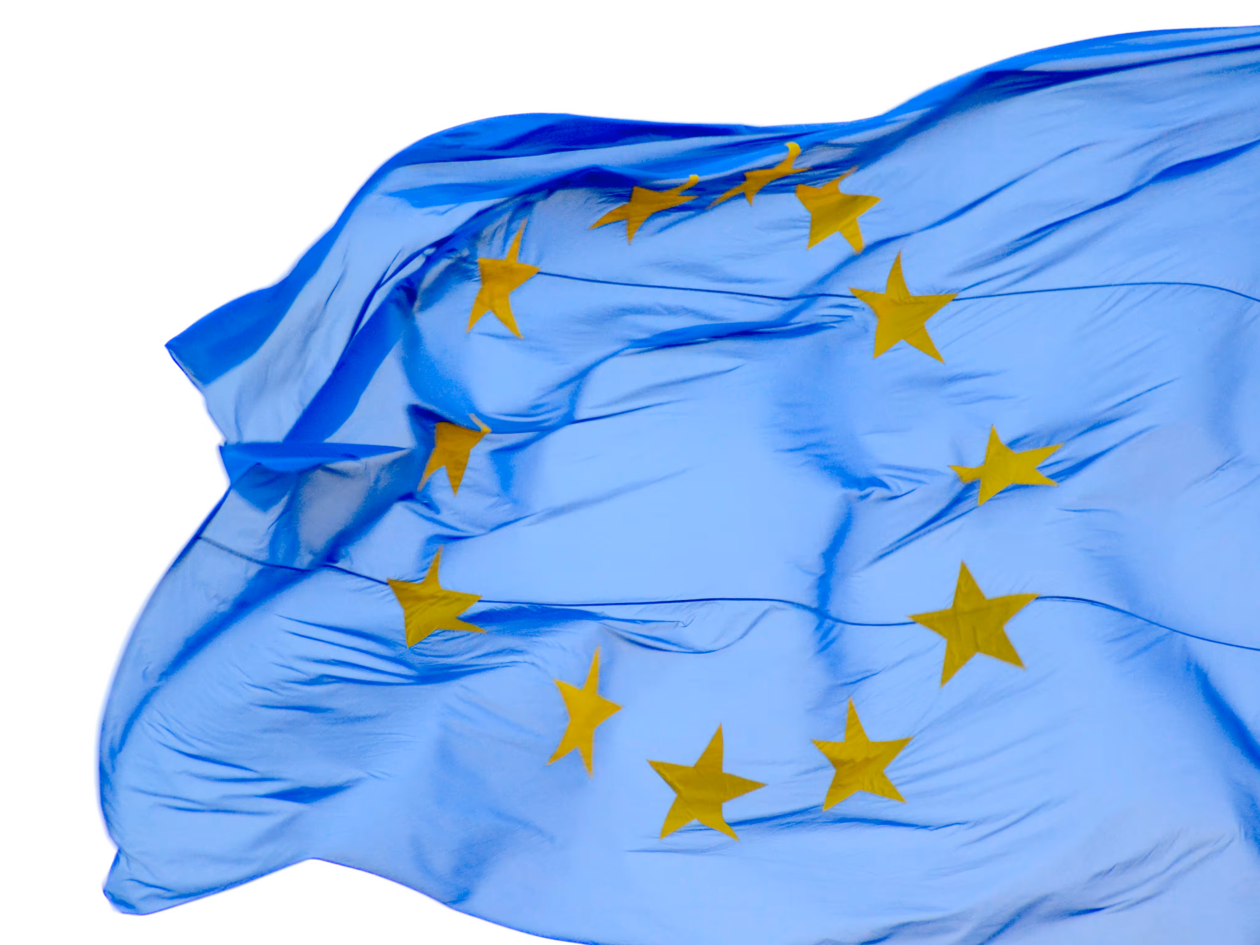 Waving EU flag
